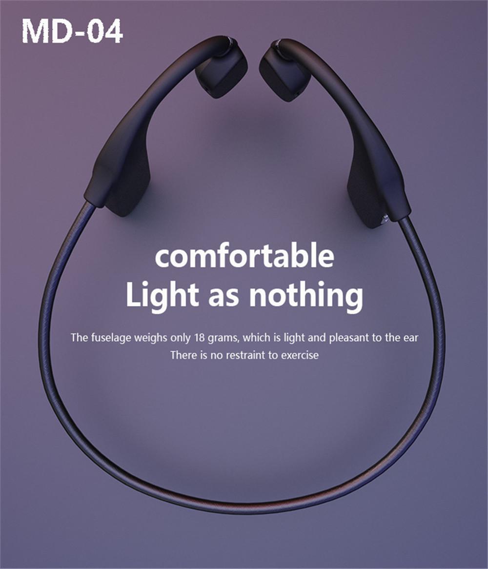 MD04 TWS Bluetooth 5.0 Không Dây Dẫn Truyền Xương Tai Nghe Không-Tai Nghe Nhét Tai Tai Nghe Nhét Tai Thể Thao Thiết Kế Sang Trọng Với Mic Cho chạy