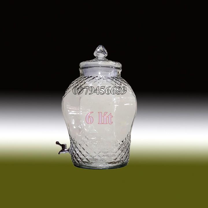 Bình thủy tinh kim cương