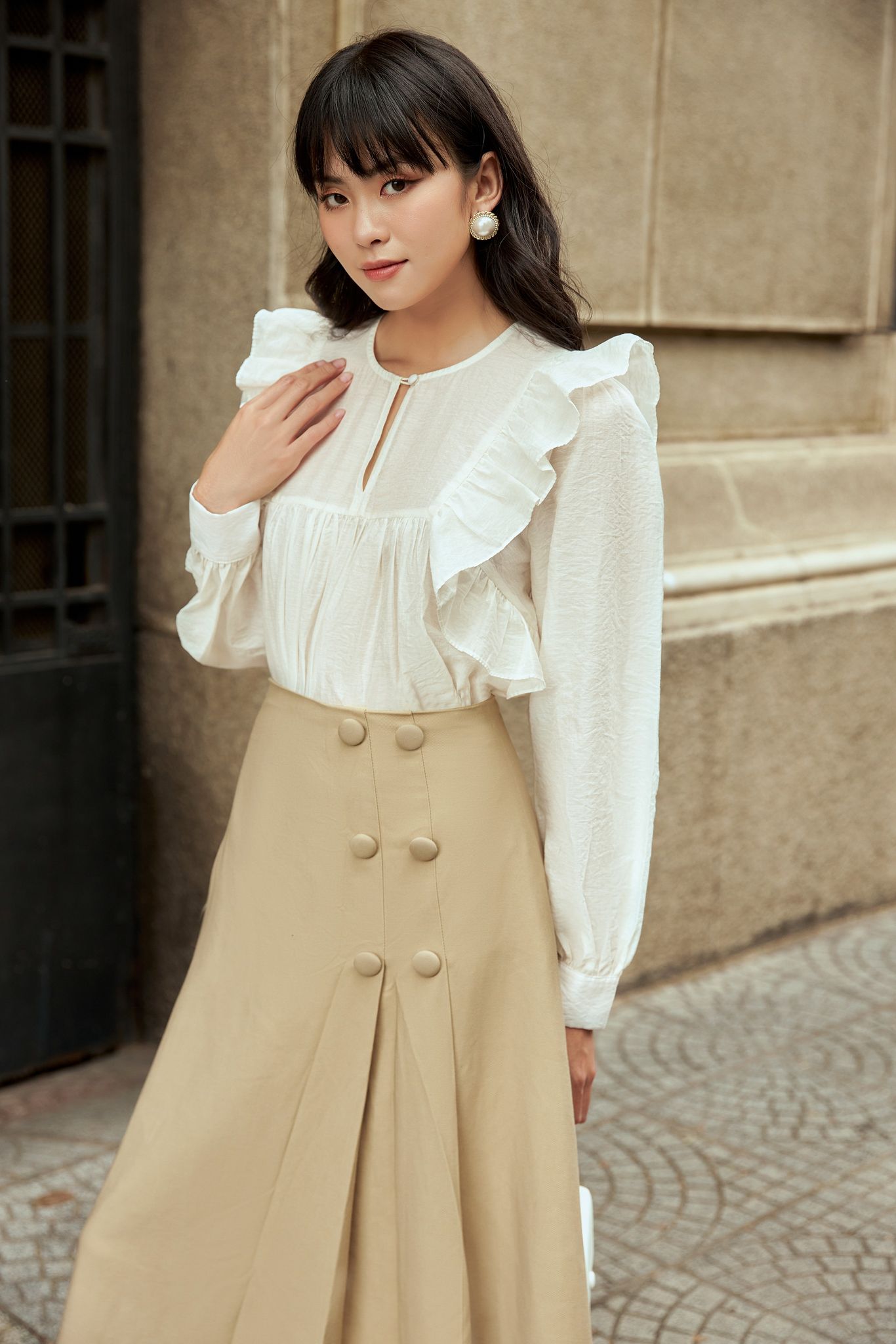 OLV - Chân váy Latte Button Skirt