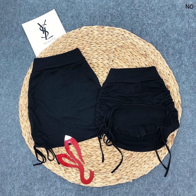 Chân Váy Rút Eo YURITA Chất Thun Co Giãn Dễ Phối Đồ Phong Cách Hàn Quốc Sexy