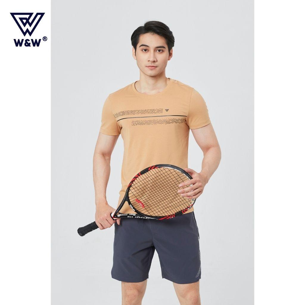 Áo Tshirt Nam Tay Ngắn W&amp;W Chất Vải CVC Cao Cấp, Thoáng Khí, Đanh Mịn Thoải Mái Trong Mọi Hoạt Động WTS52S