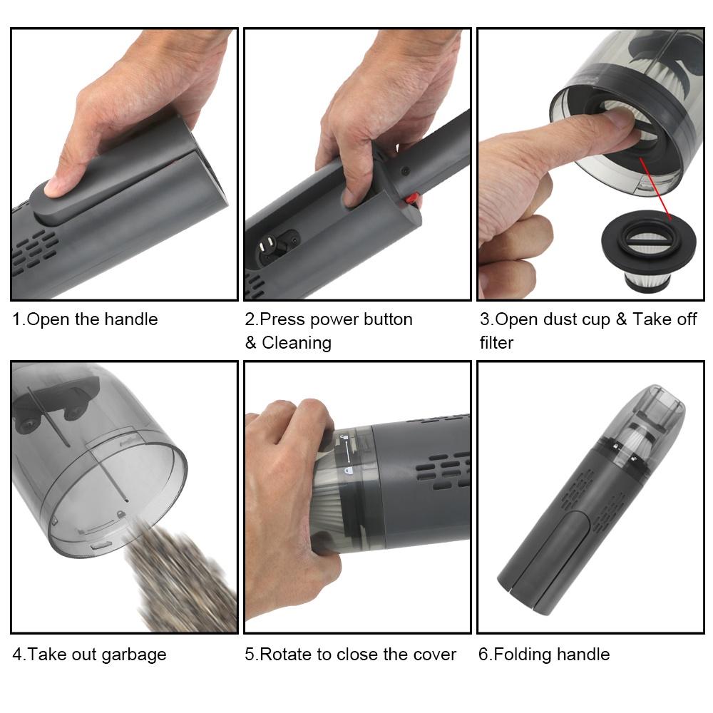 Máy hút bụi cầm tay không dây 75W cho xe hơi