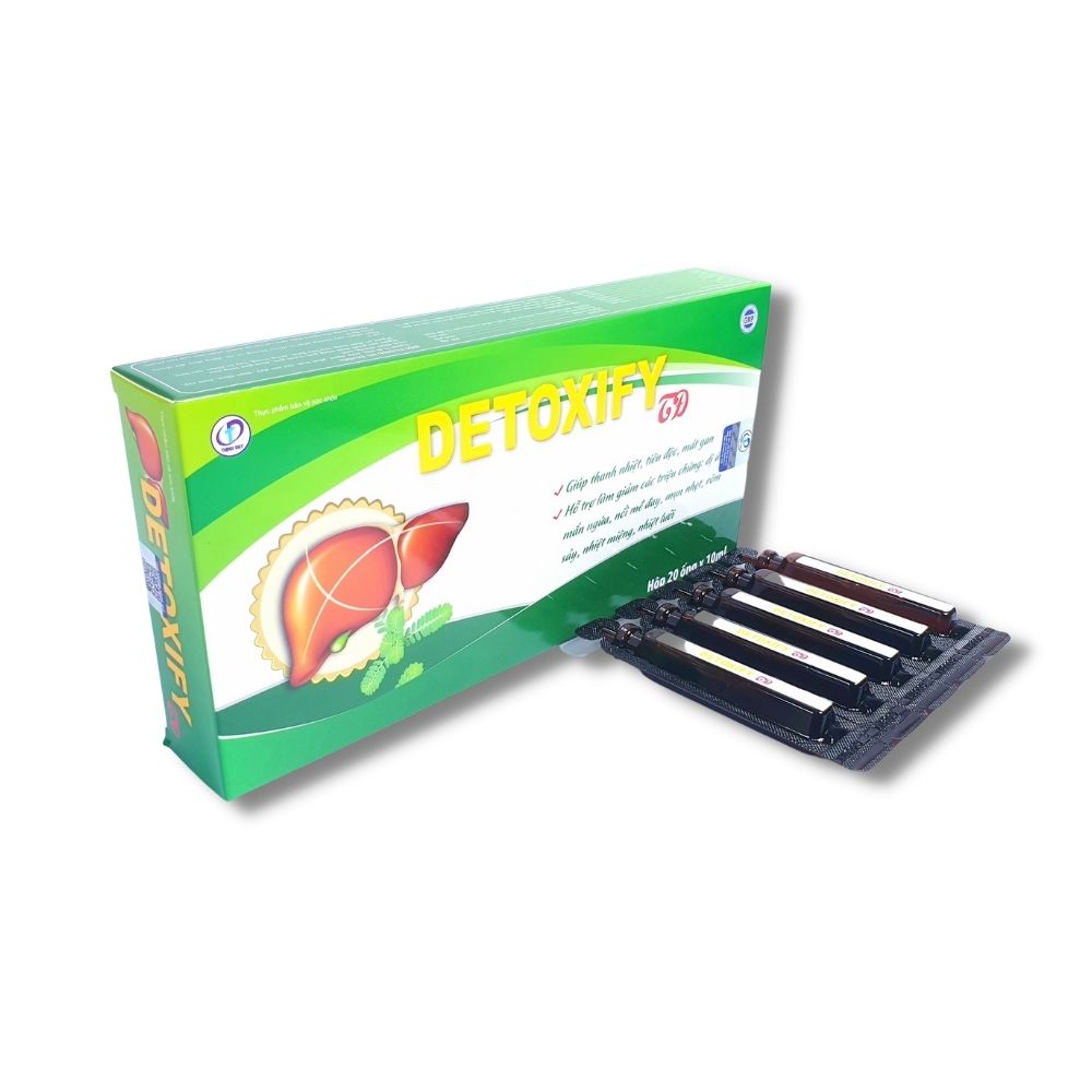 DETOXIFY - Giúp thanh nhiệt, tiêu độc, mát gan, Hỗ trợ làm giảm các triệu chứng : dị ứng, mẩn ngứa, nổi mề đay,mụn nhọt, rôm sảy, nhiệt miệng, nhiệt lưỡi