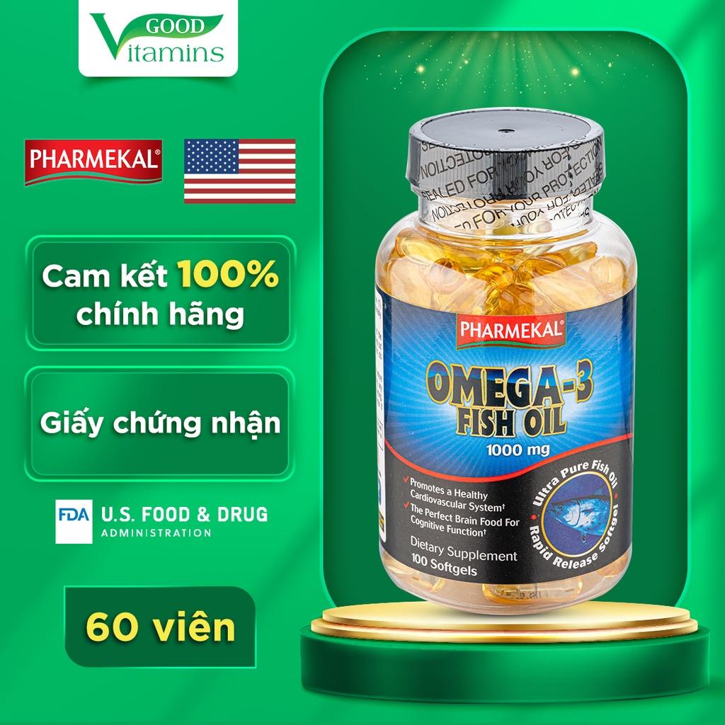 Viên Uống Dầu Cá Omega 3 Fish Oil Phamekal Dạng viên 1000mg