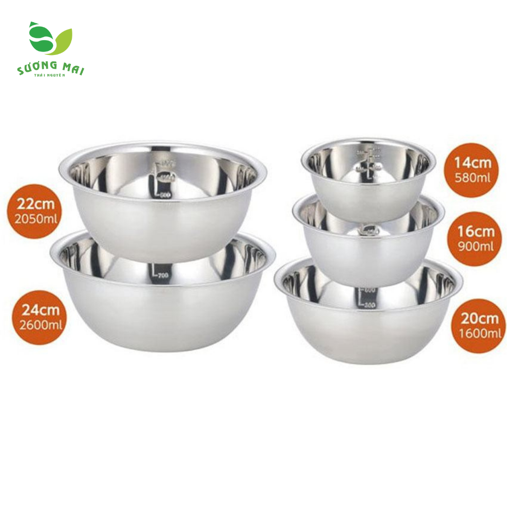 Bộ Chậu Đa Năng SƯƠNG MAI Chất Liệu Inox Siêu Dày Nhiều Kích Thước SM00288