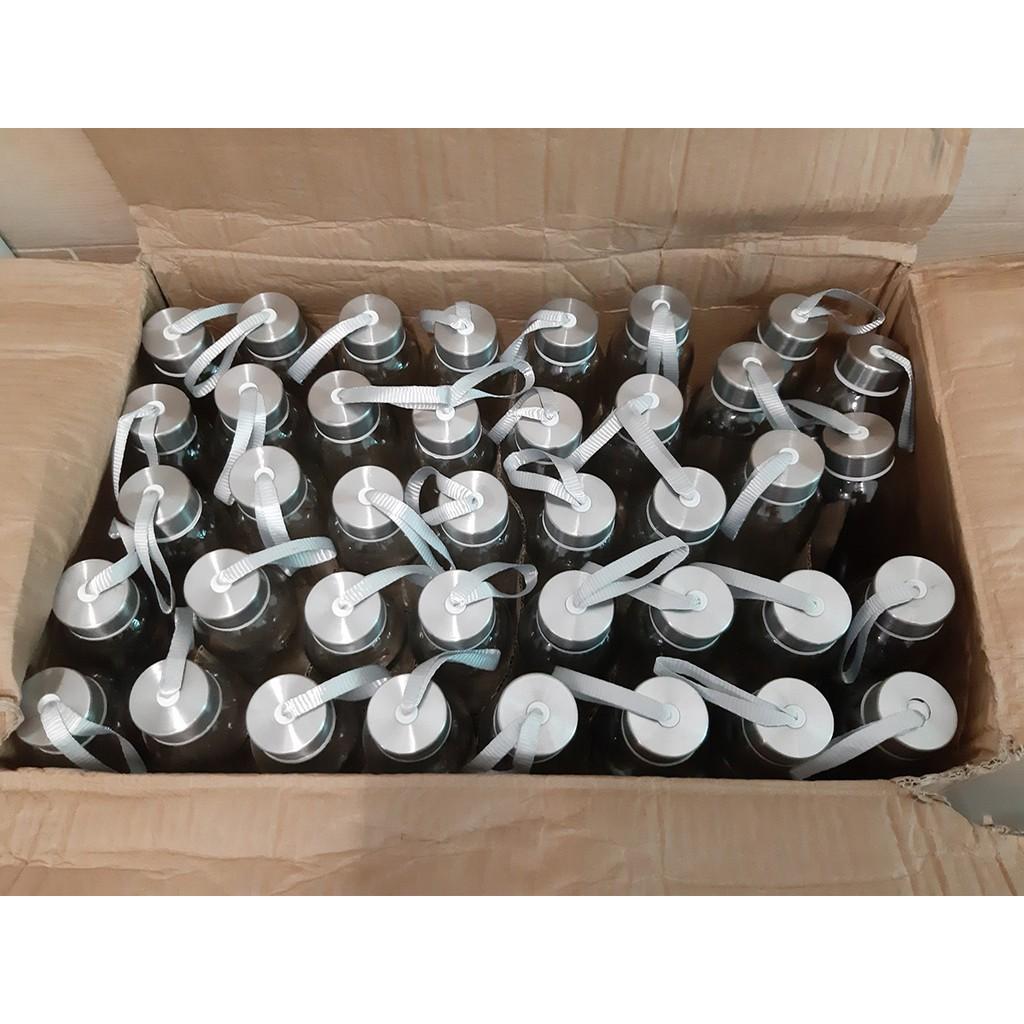 Combo 5 Bình Nước Thủy Tinh, Chai Detox Có Dây Xách 500ml