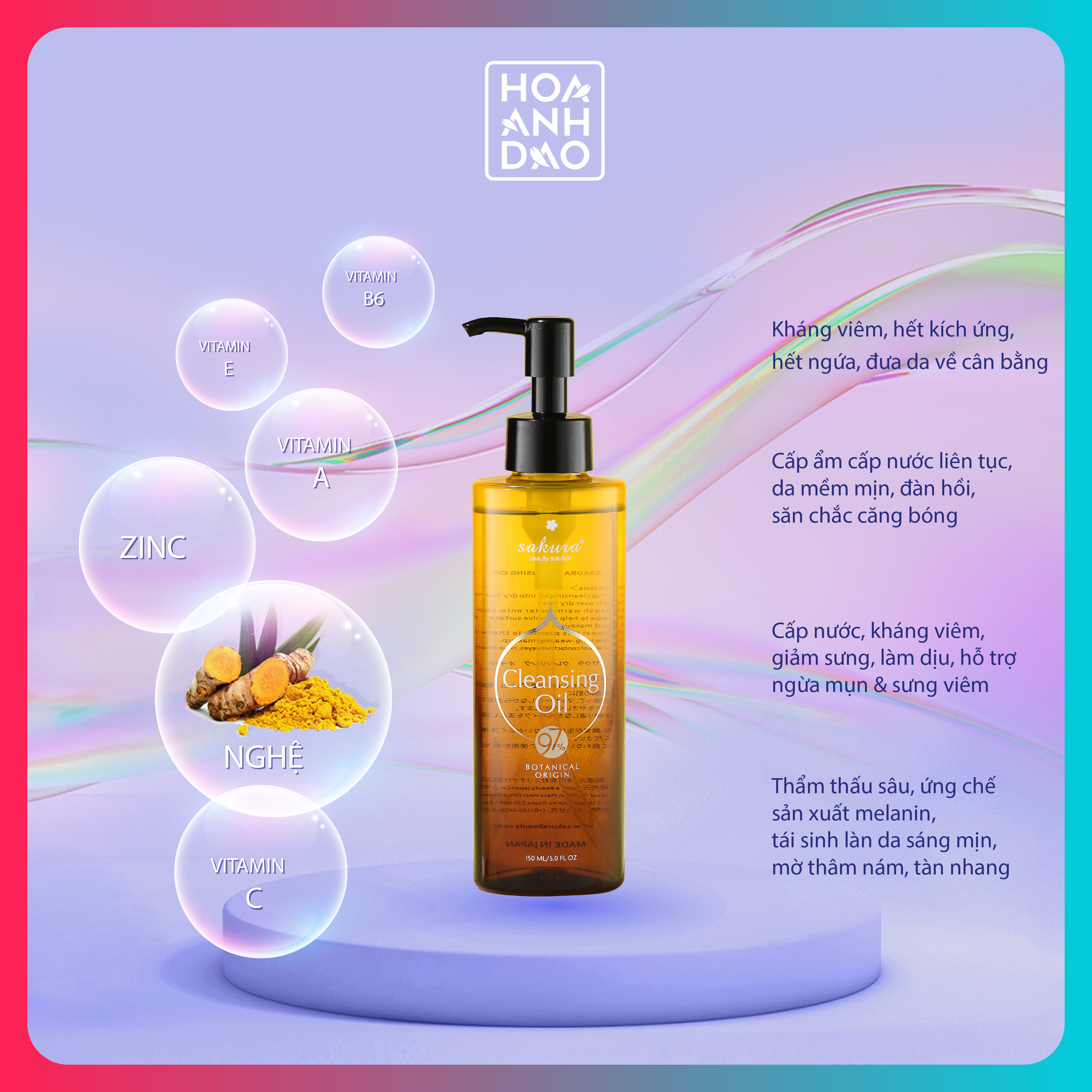 Dầu tẩy trang Sakura Cleansing Oil (150ml)