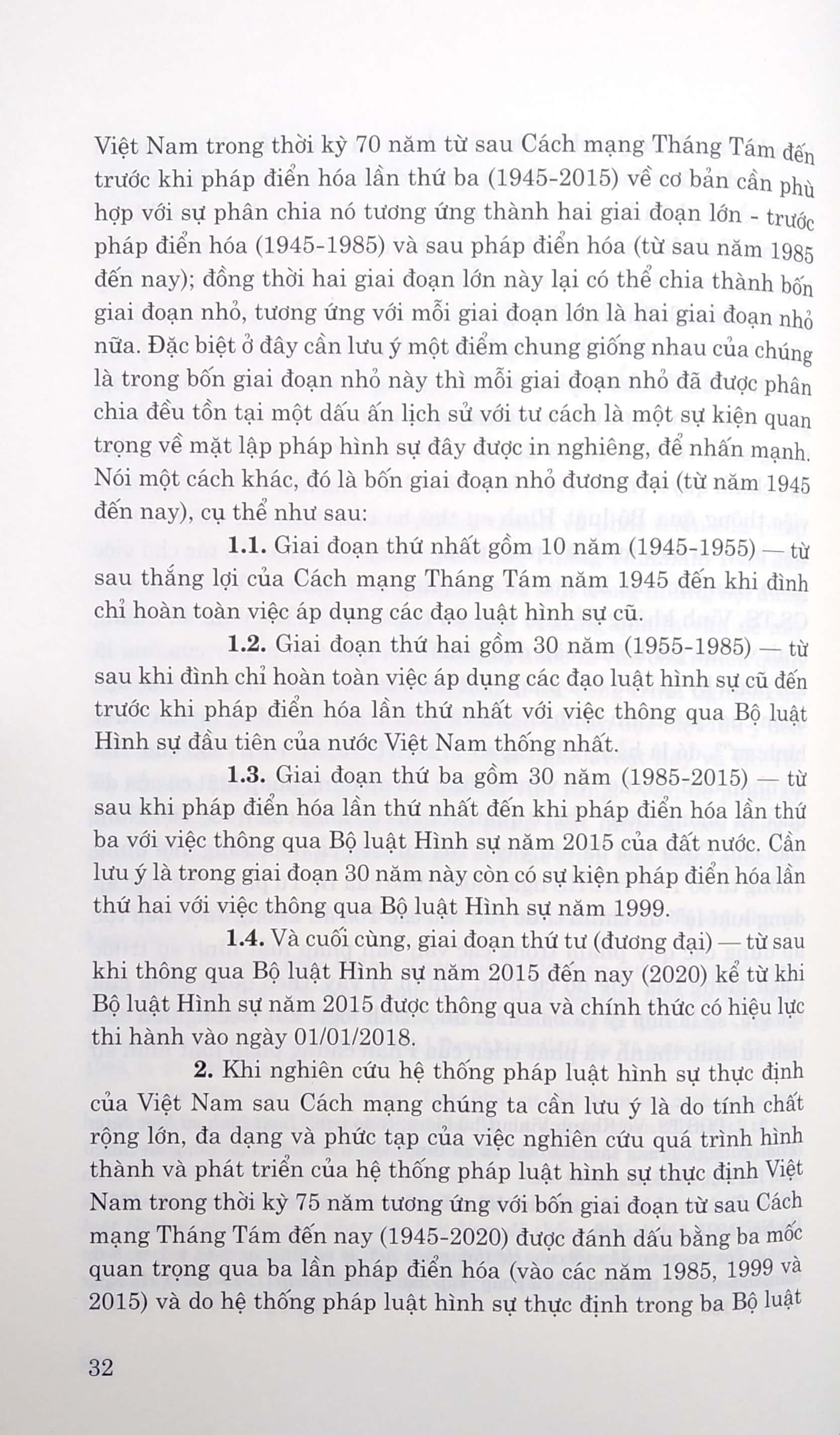75 Năm Hình Thành, Phát Triển Của Hệ Thống Pháp Luật Hình Sự Việt Nam Và Định Hướng Tiếp Tục Hoàn Thiện