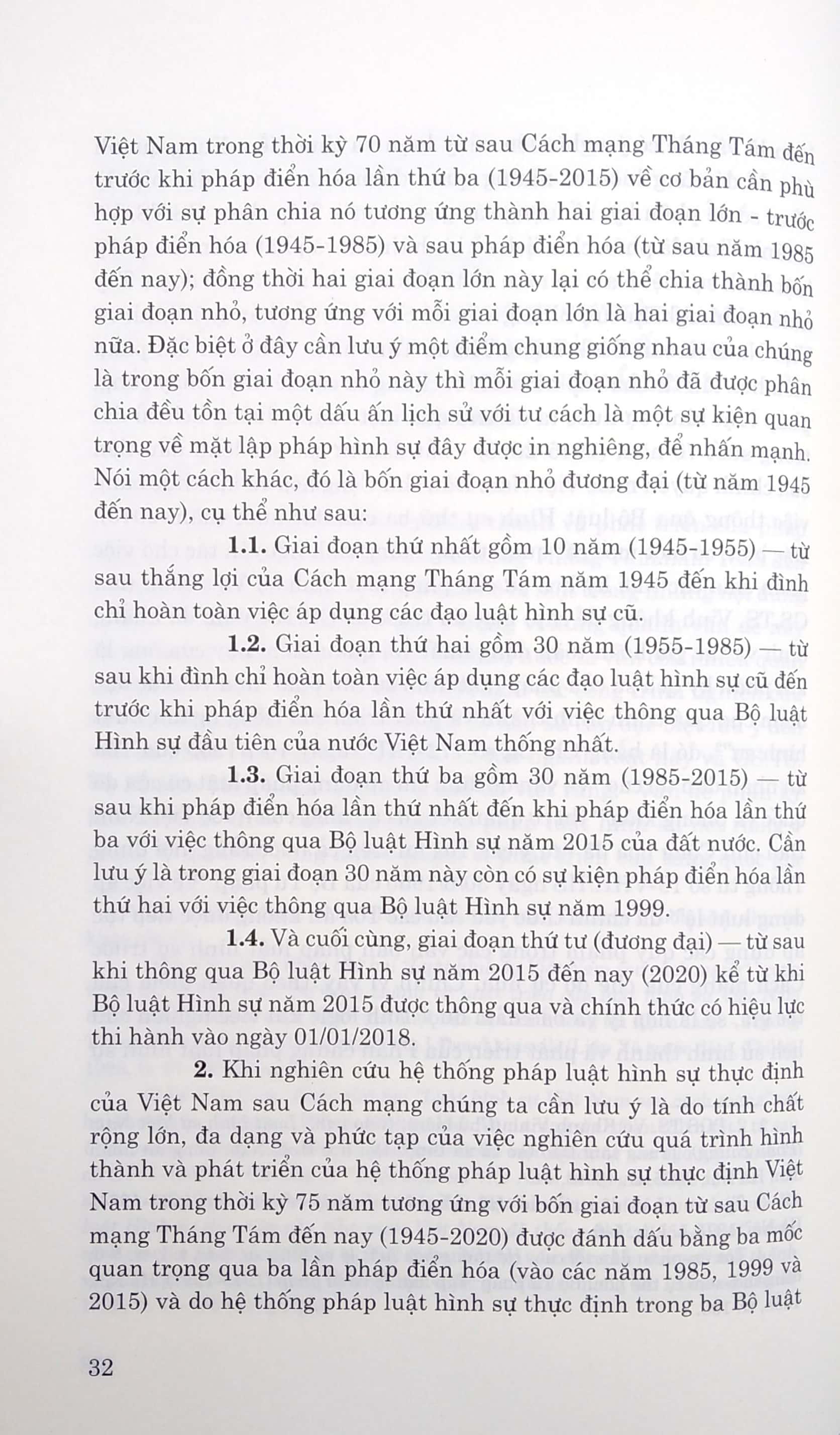 75 Năm Hình Thành, Phát Triển Của Hệ Thống Pháp Luật Hình Sự Việt Nam Và Định Hướng Tiếp Tục Hoàn Thiện (1945-2020)