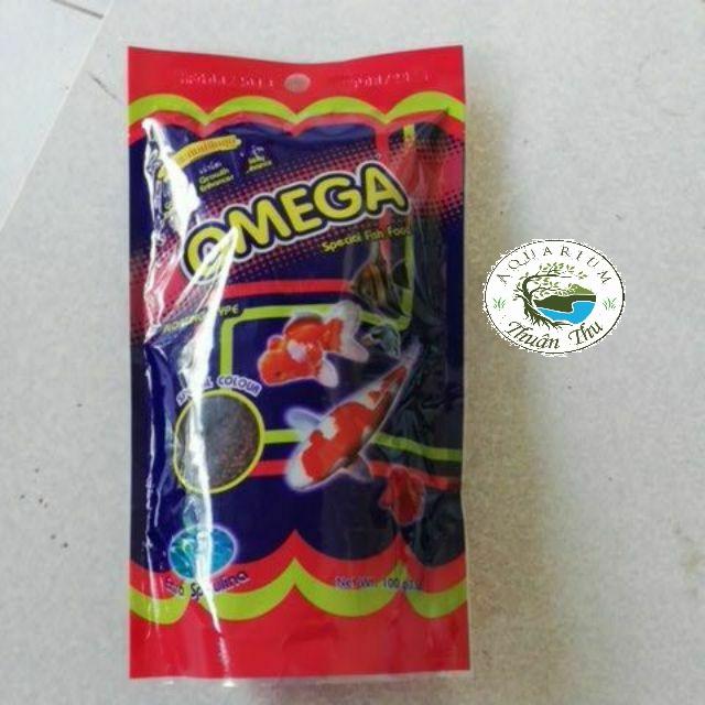 Thức Ăn Cá Cảnh Omega Giàu Dinh Dưỡng 100gr - Cám cá Omega hạt 1-2mm
