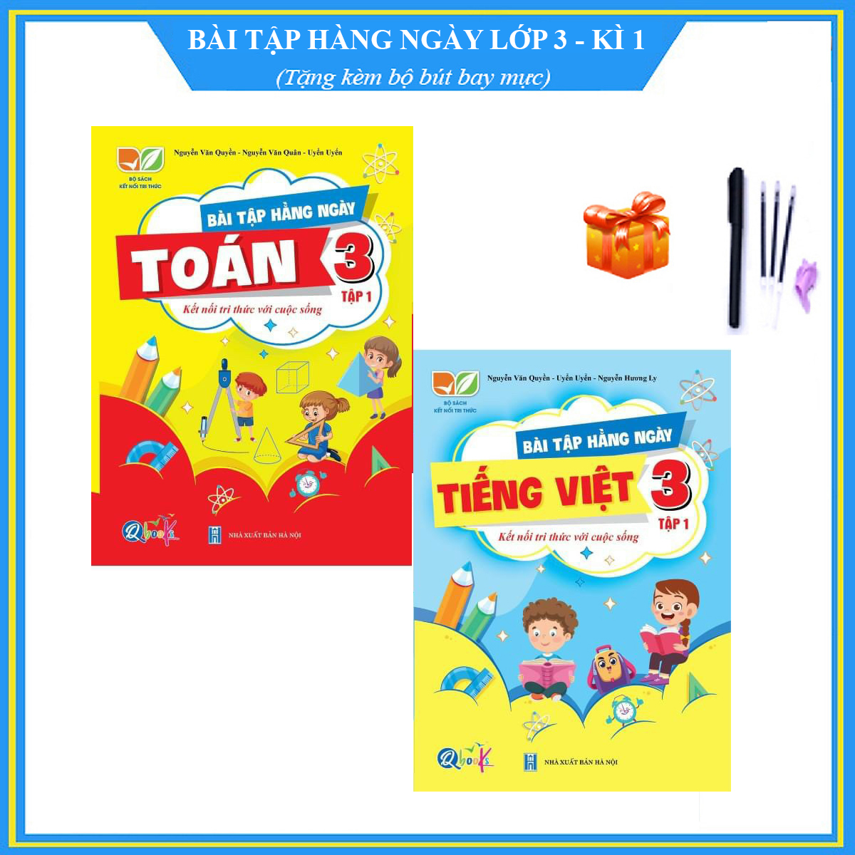 Bộ sách Bài tập hàng ngày lớp 3 - Học kỳ 1 - Theo chương trình SGK mới nhất (Kết nối tri thức với cuộc sống) - Tặng kèm bộ bút bay mực - Abon Shop