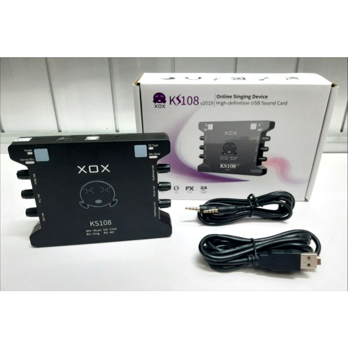 Sound card XOX KS108 (Phiên bản k10 quốc tế 2019 cải tiến ic)