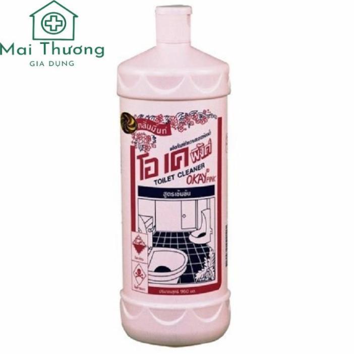 Nước Tẩy Rửa Bồn Cầu Okay Pink Toilet Cleaner Thái Lan 960ml Siêu Mạnh Chỉ Cần 1 Lần Tẩy