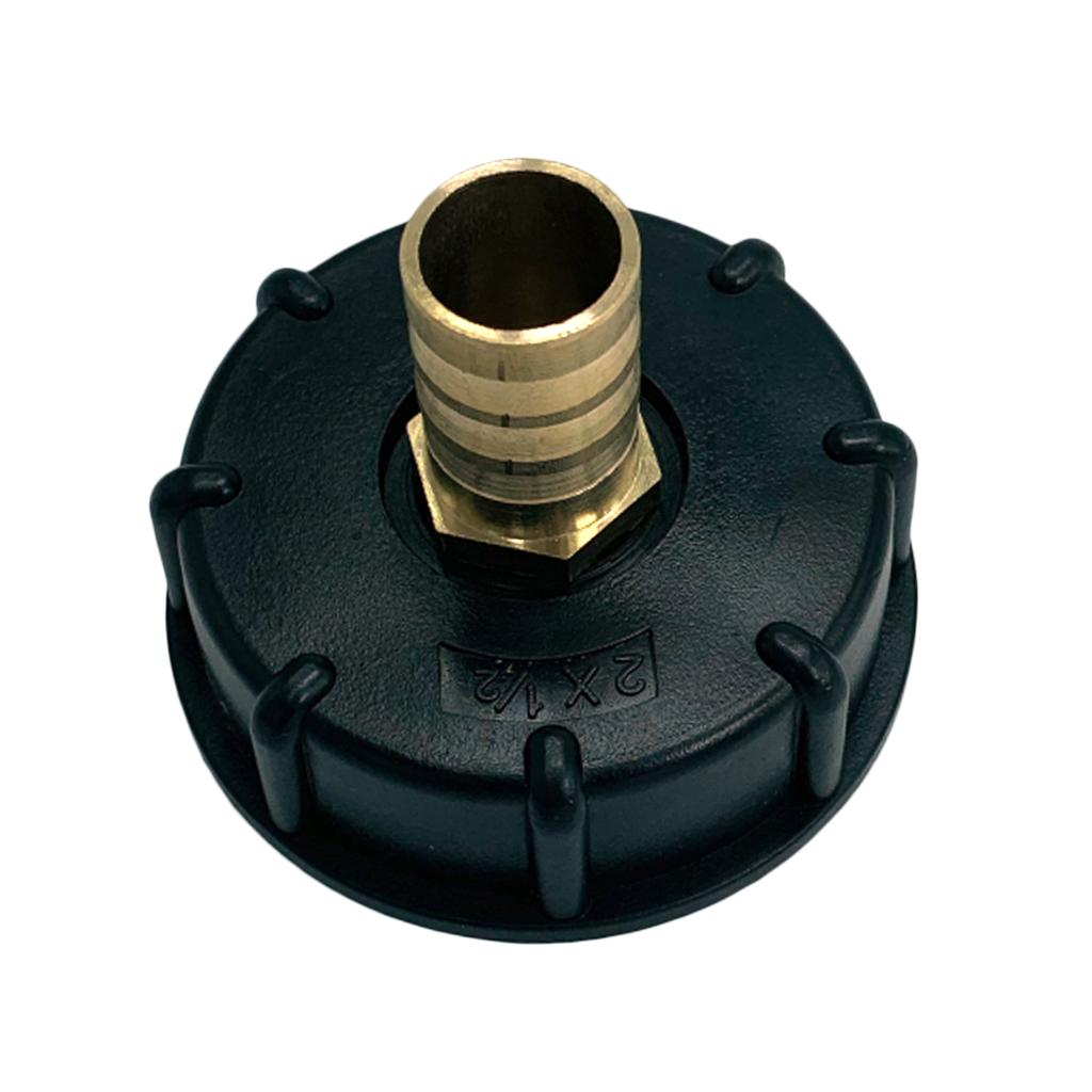 2 Pieces IBC 1000L Water Tank Connector 1/2'' 1'' Brass Hose Adapter DN25 DN15