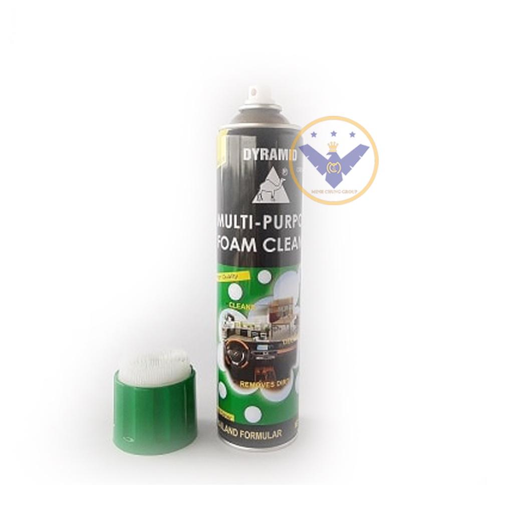 BỘ 2 chai xịt bọt tẩy vệ sinh nội thất xe ô tô đa năng Dynamid Foam Cleaner 650ml