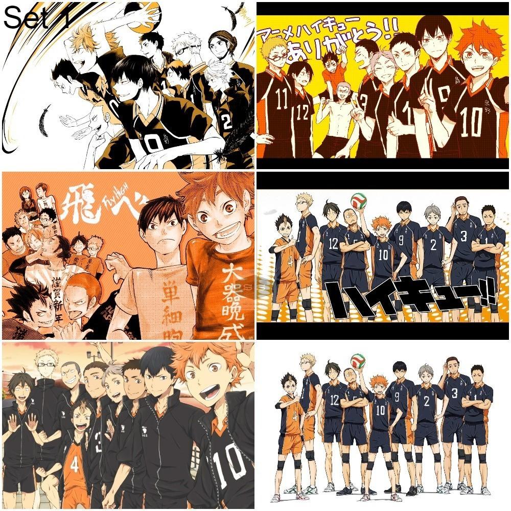 Bộ 6 Áp phích - Poster Anime Haikyuu!! Vua Bóng Chuyền  - A3, A4, A5