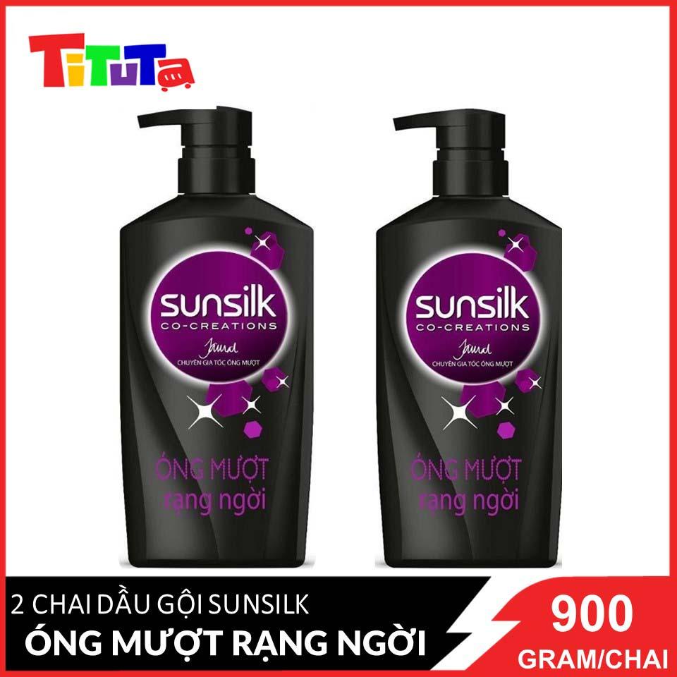 COMBO 2 Chai dầu gội Sunsilk Óng mượt rạng ngời - Đen 900g