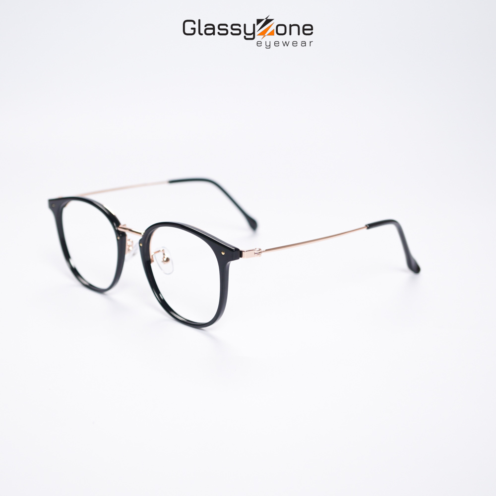 Gọng kính cận, Mắt kính giả cận nhựa dẻo Form tròn Uniex Nam Nữ Ratih - GlassyZone