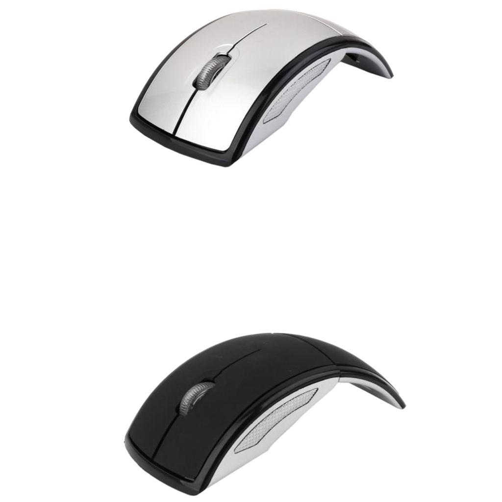 2Pcs 2.4 GHz Wireless Foldable Folding Arch Laptop Optical Mouse USB Mice