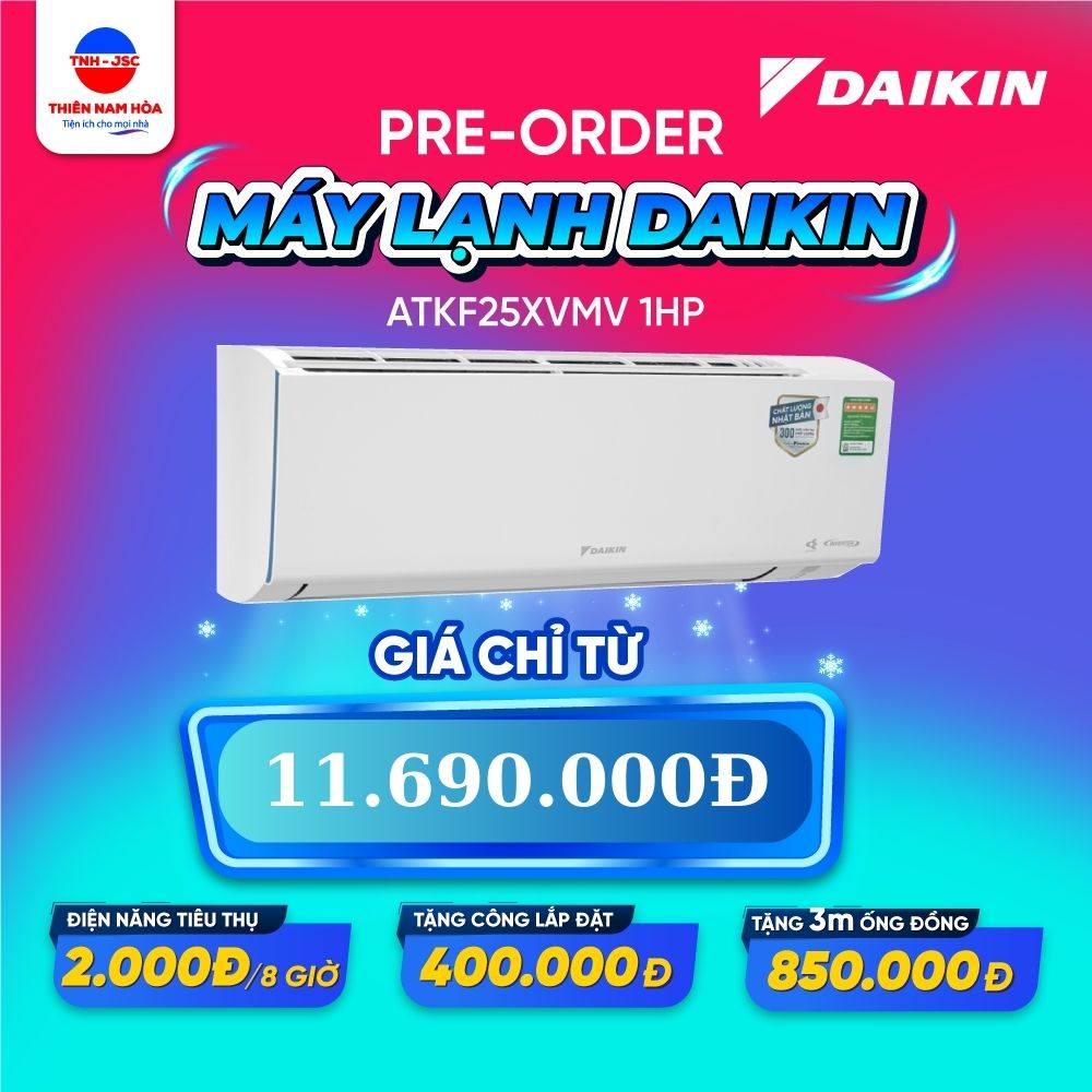 Máy lạnh DAIKIN Inverter 1 HP ATKF25XVMV - Hàng chính hãng