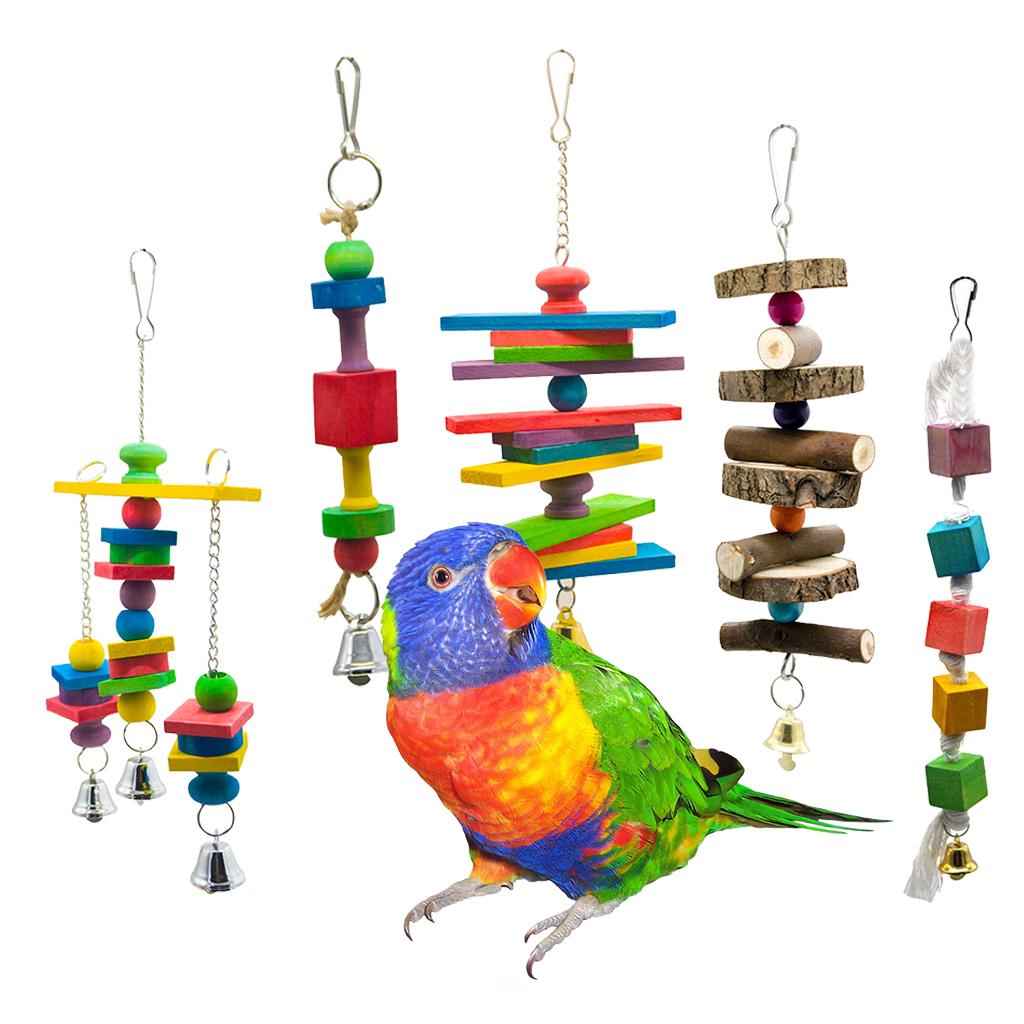 Parrot Toys Bird Swing Bite Chewing Hanging Toys Cage Decoration Type 1
