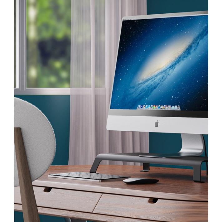 Kệ Kê Màn Hình Máy Tính PC, Kê iMac P23 Nhôm Nguyên Khối Cao Cấp Để Bàn Nâng Chỉnh Độ Cao Đặt Bàn Làm Việc Sang Trọng.