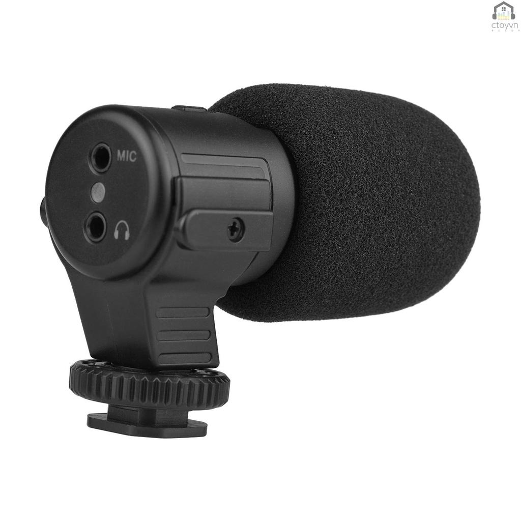 Micro cài áo kèm giá đỡ giắc cắm 3.5mm 1/4-inch và pin 110mAh dùng cho máy ảnh DSLR