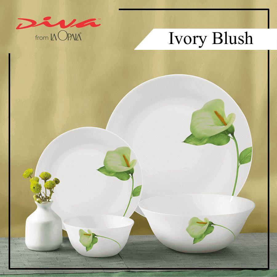 Bộ 3 Tô thủy tinh Diva Ivory I.B -HÀNG CHÍNH HÃNG
