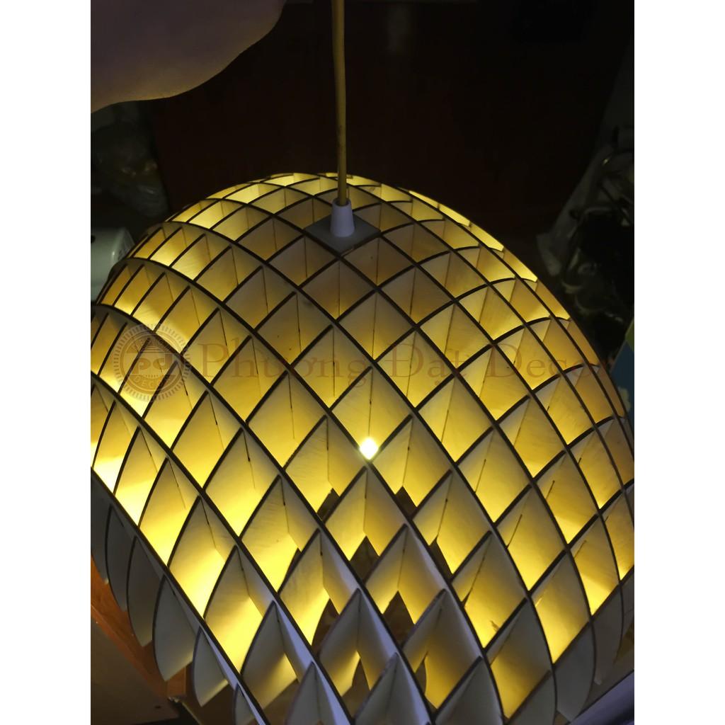 Đèn Gỗ Trang Trí Thả Trần Đẹp DT005