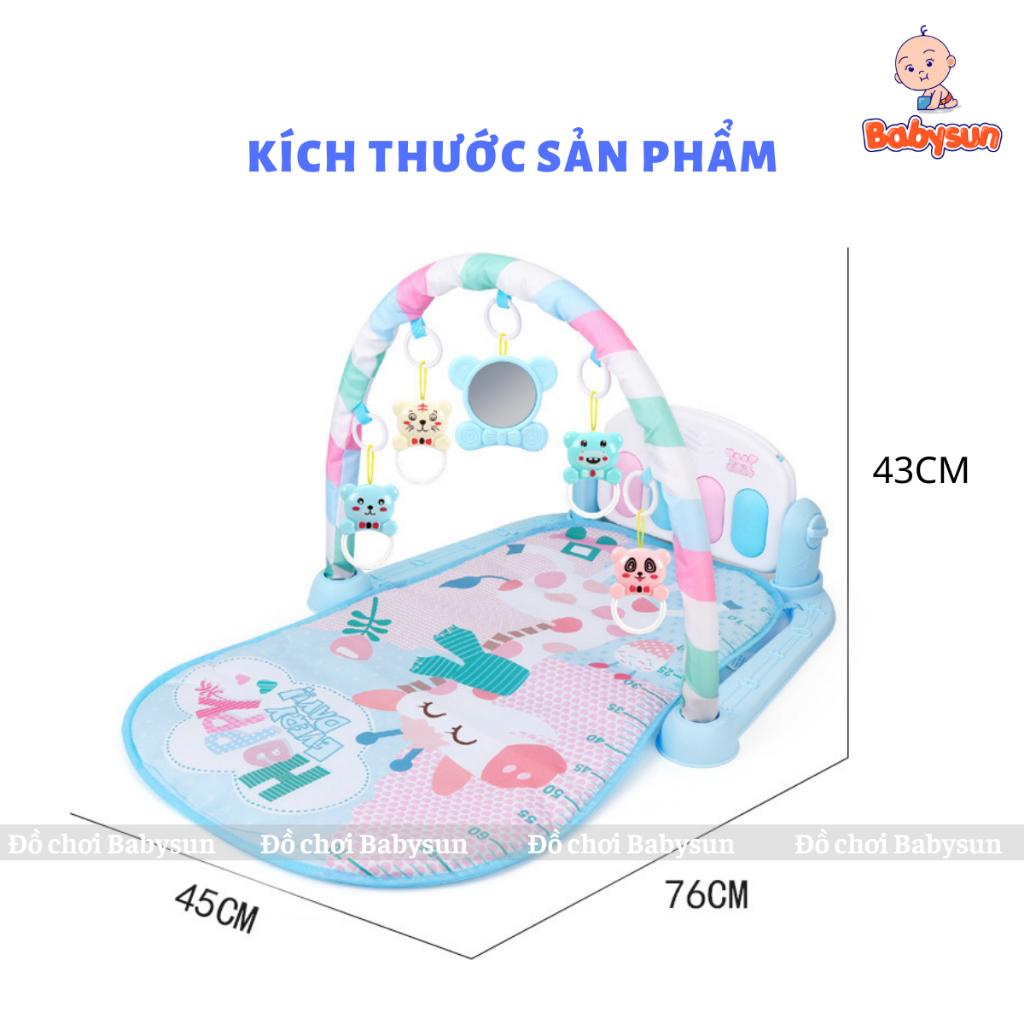 Thảm nhạc cho bé sơ sinh nằm chơi có đàn, đồ chơi vận động cho bé
