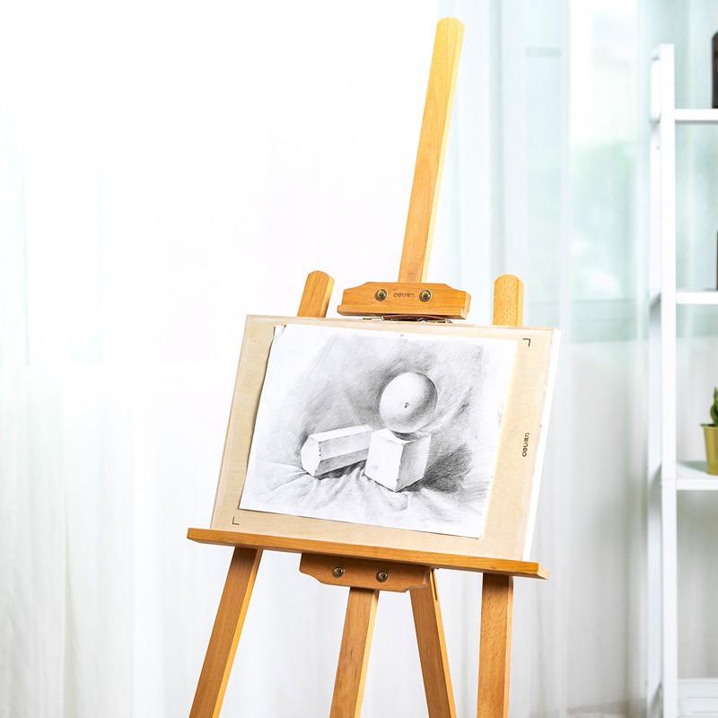 Giá Vẽ Tranh Bằng Gỗ Deli - 116x58cm - Giá Đỡ Tranh - Kệ Đỡ Trưng Bày Mẫu - 1 Chiếc - 73879