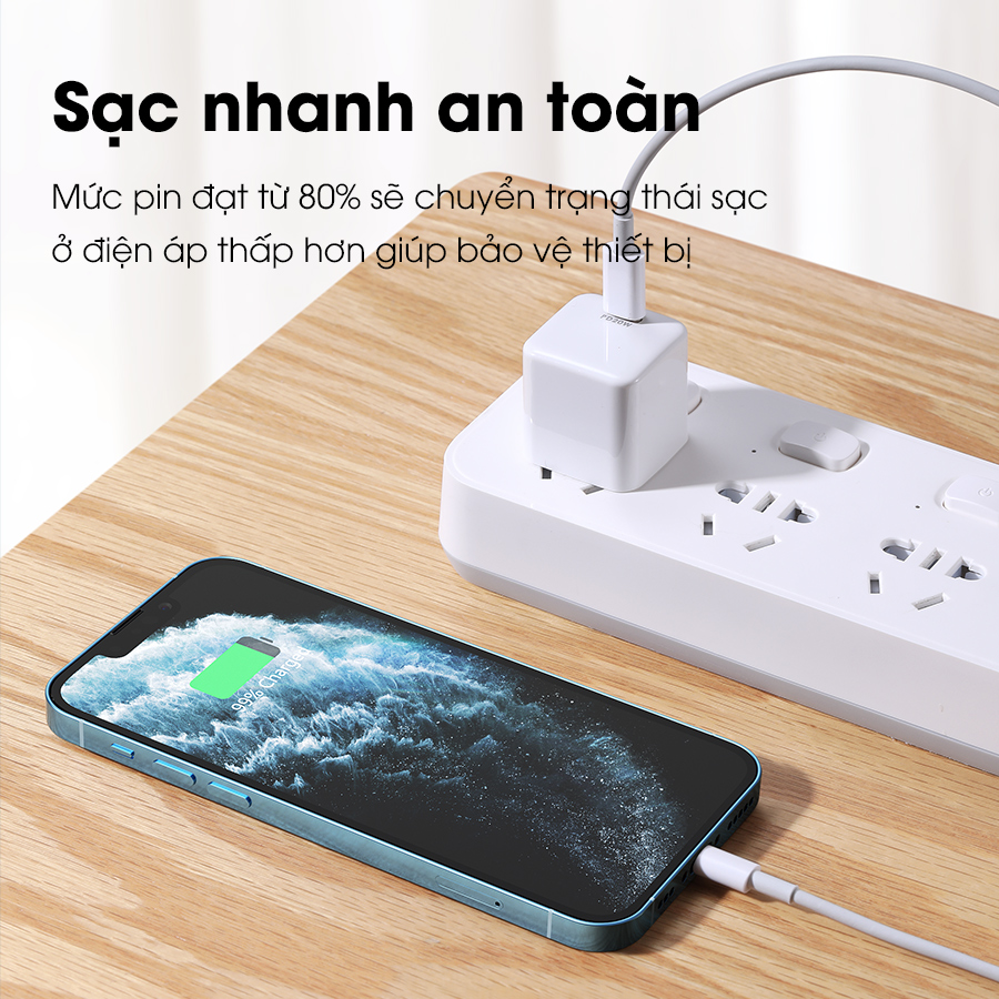 Cốc Sạc Nhanh ACOME AC06U PD 20W Cổng Type-C Tương Thích Với Các Dòng Điện Thoại Android/iOS - Hàng Chính Hãng