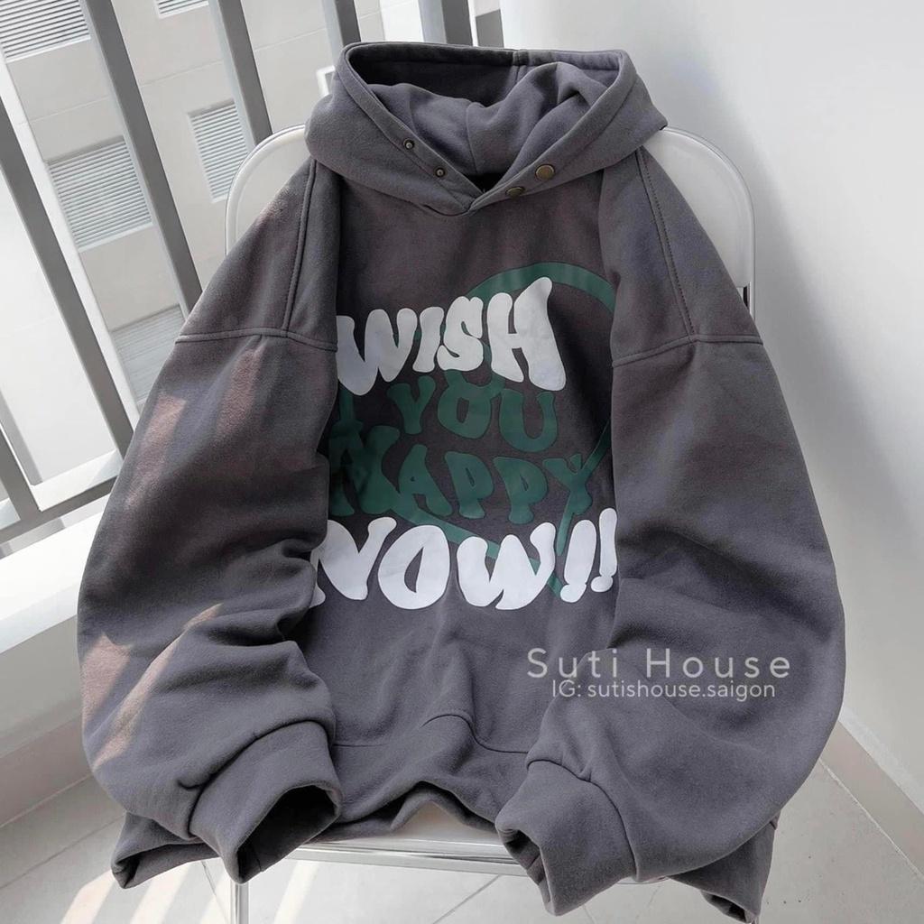 Áo hoodie nữ WISH YOU form thụng xinh xinh chất nỉ ngoại dày mịn thời trang gây bão thị trường việt tpp512 mới