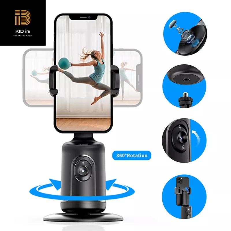 Gimbal Điện Thoại Giá Đỡ CYKE P01 quay video 360 ° tự động theo dõi khuôn mặt không cần app cho Tiktok, Vlog, Live Streaming, Youtube, Để Bàn- Hàng chính hãng