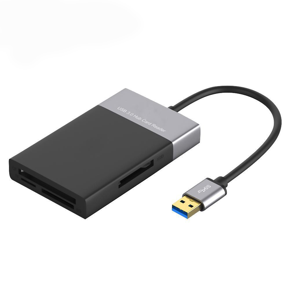 Đầu Đọc Thẻ Nhớ USB 3.0 2 Cổng 6 Trong 1 Cho XQD CF/TF