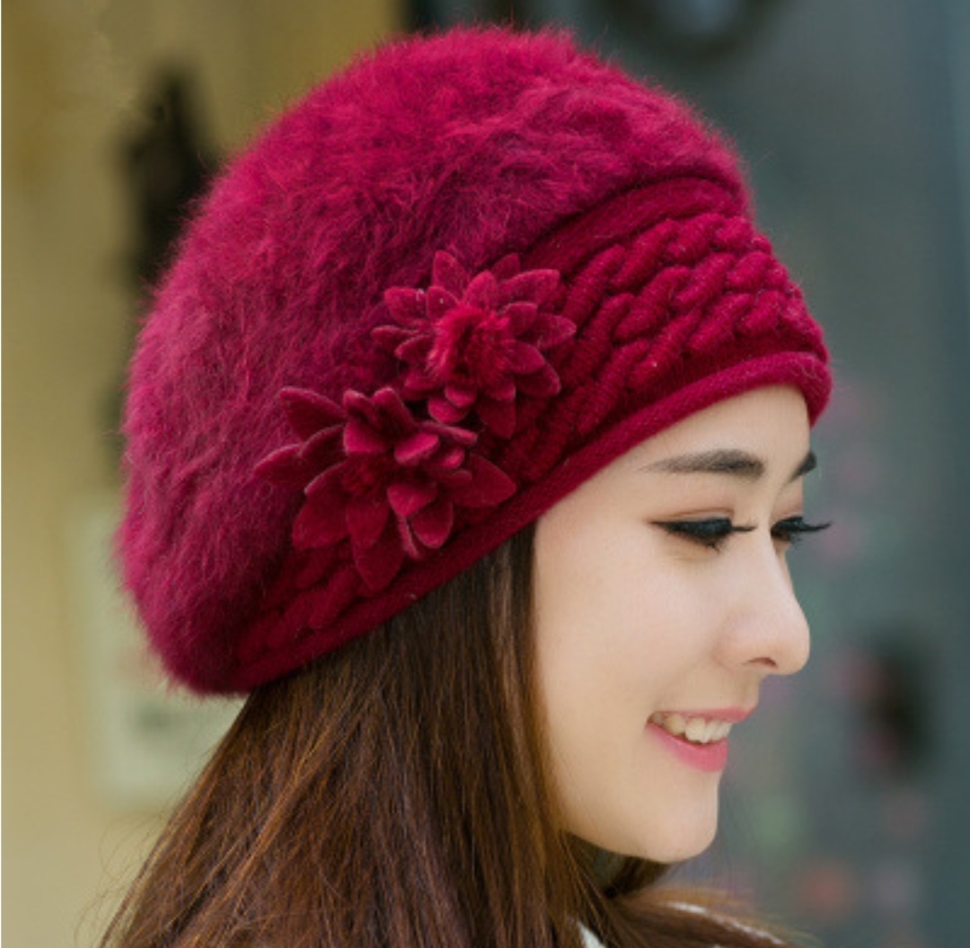 Nón mũ len bere mũ nồi beret họa sĩ thời trang Hàn Quốc dona21112501