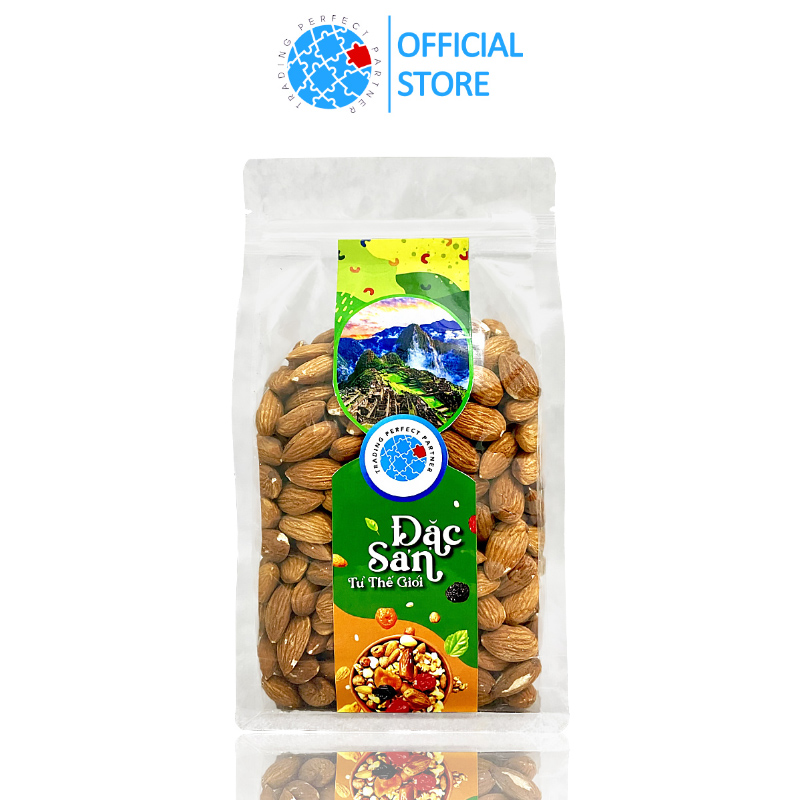 Hạt Hạnh Nhân Nướng Mộc Trading Perfect Partner túi 500g - Nhập khẩu từ Mỹ