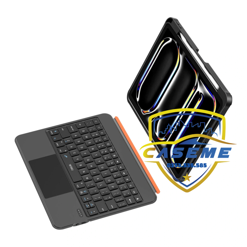 Bao da bàn phím Wi WU MK-007 Pro 360° – Touchpad thông minh, bàn phím cắt kéo, dành cho iPad Pro/Air 11” &amp; 10.9” (2024/2025) - Hàng Chính Hãng