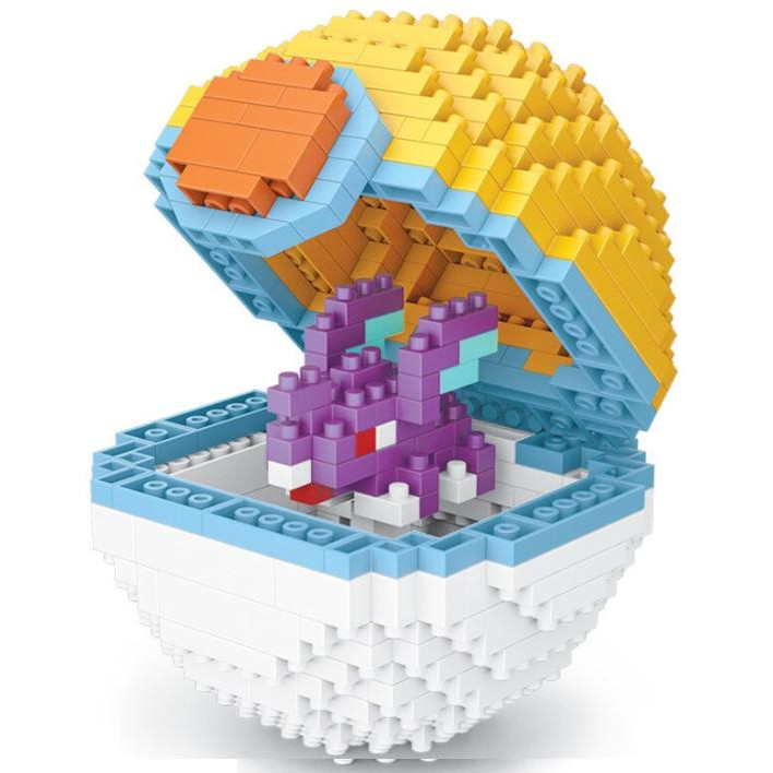 Mô hình lắp ghép Pokemon Lego dạng Pokeball (3