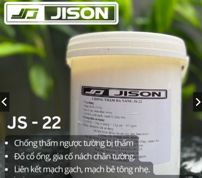 Sơn chống thấm ngược Jison JS-22 Cao Cấp lon 5kg