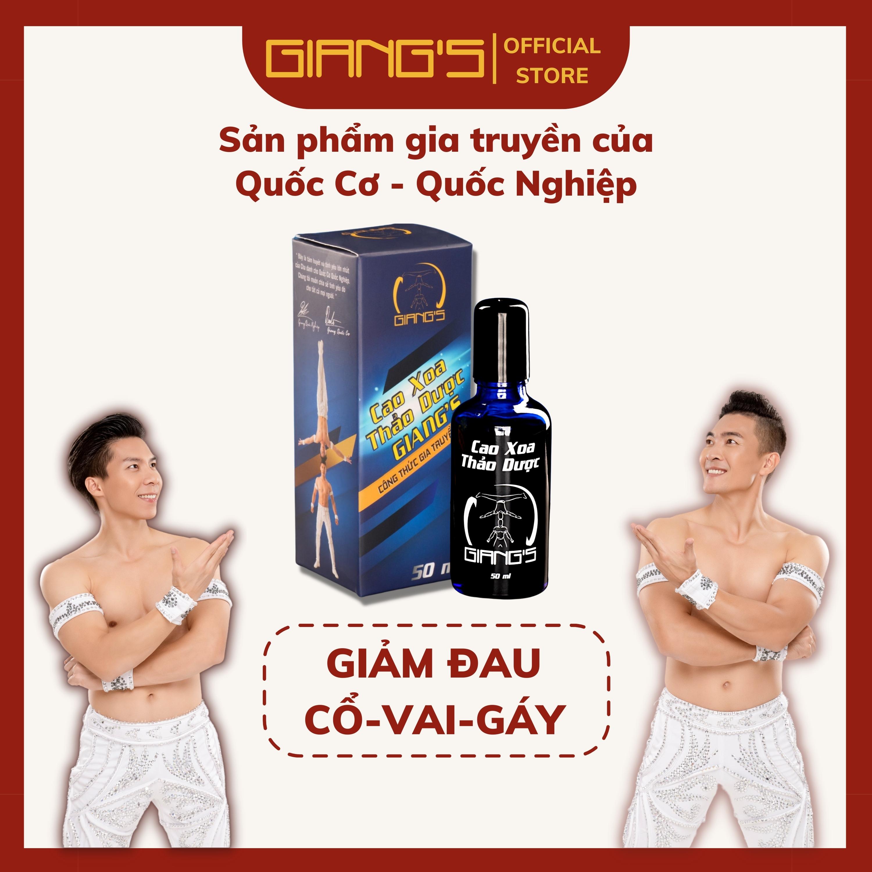 Cao xoa bóp thảo dược giảm đau Cổ-Vai-Gáy, Dầu xoa bóp gia truyền Quốc Cơ-Quốc Nghiệp 50ml