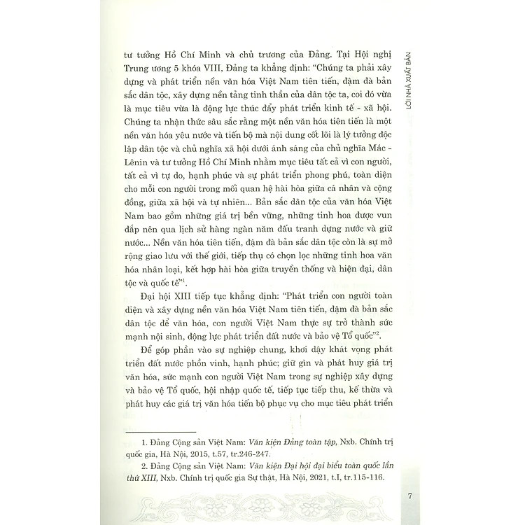 Sách Đường lối văn hóa của Đảng trong chấn hưng phát triển văn hóa Việt Nam