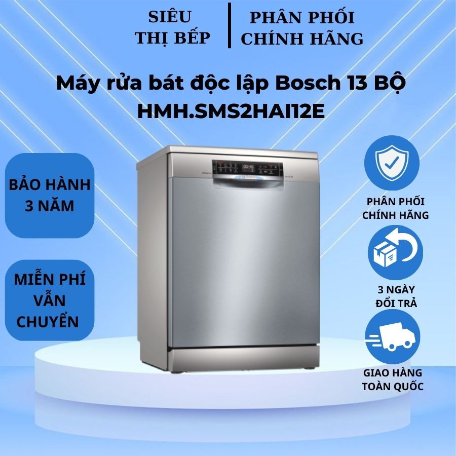 Máy Rửa chén Bát Độc Lập Bosch -13 Bộ SMS2HAI12E- Series 2 - Hàng chính hãng