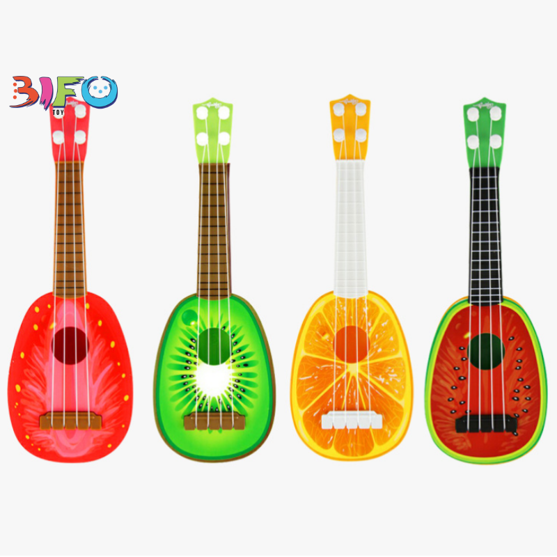 Đồ chơi đàn guitar mini giúp bé phát triển tài năng âm nhạc (hình cam)