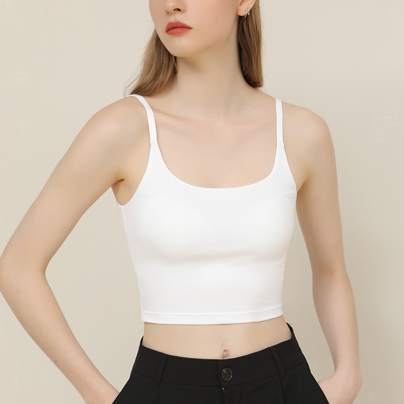 Áo dây basic có lót ngực vải mịn mát (cỡ size 70AB-80AB)