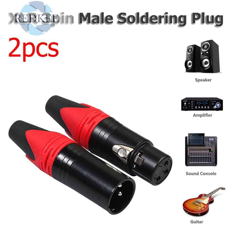 1 Cặp Đầu Nối Dây Cáp Âm Thanh XLR 3Pin