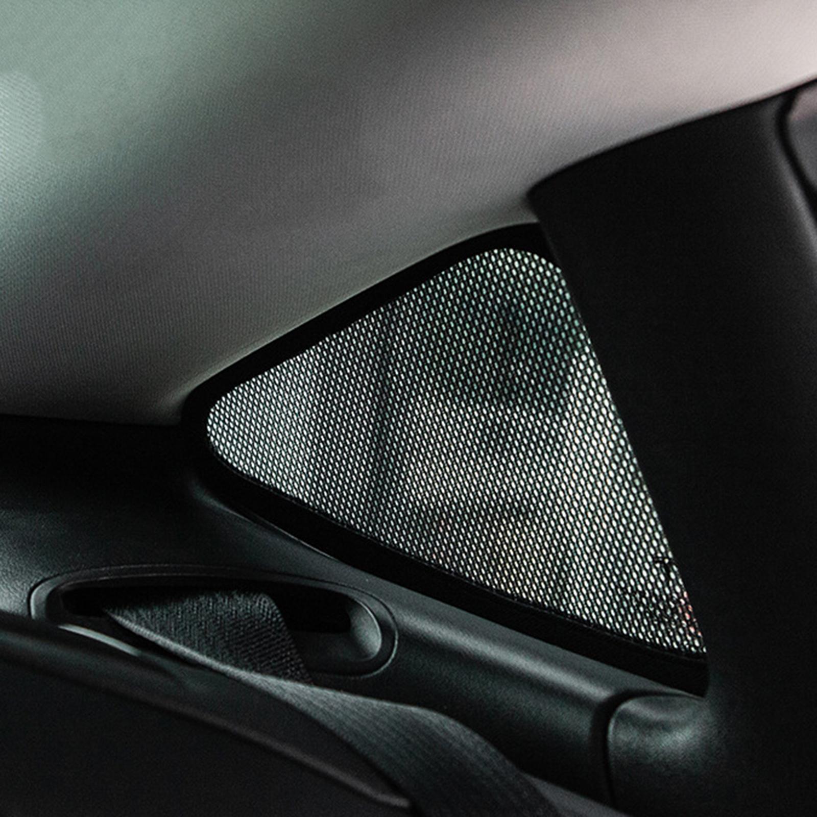 Set of 2 Window Sunshade Cover Triangular Net Protector for Tesla Model 3