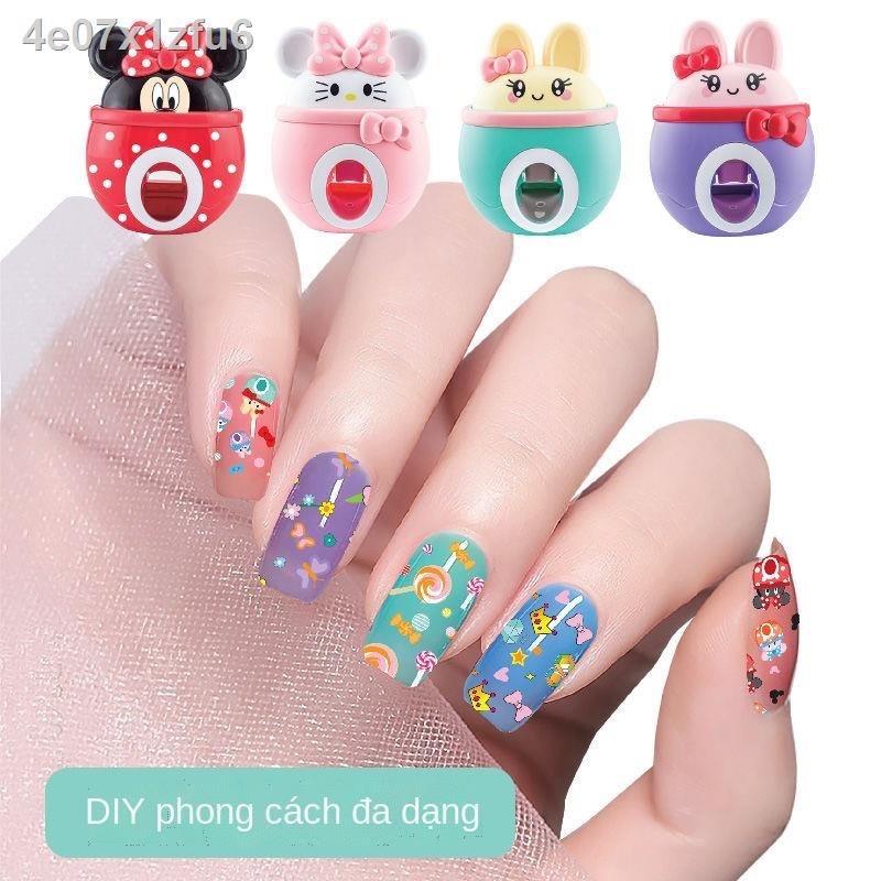 Đồ chơi làm Nail cho bé - máy sơn móng tay thật kèm trang điểm thật hình mèo Kitty và chuột Mickey