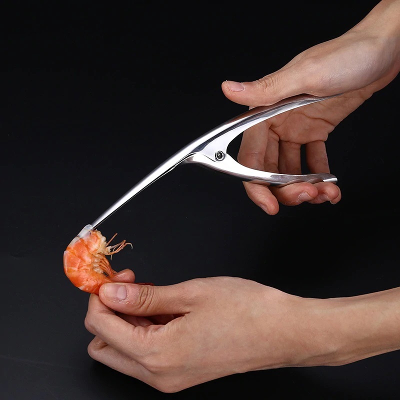 Kẹp inox tách vỏ tôm siêu nhanh tiện lợi - Hàng nhập khẩu