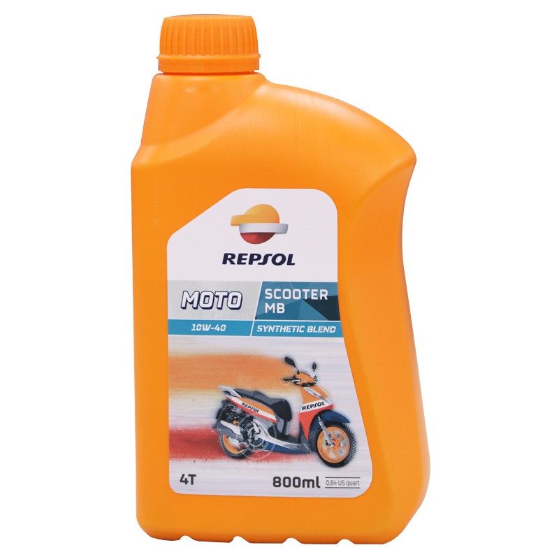 Nhớt xe tay ga cao cấp Repsol Scooter SynThetic 10W40 MB 800ml - Nhập Tây Ban Nha